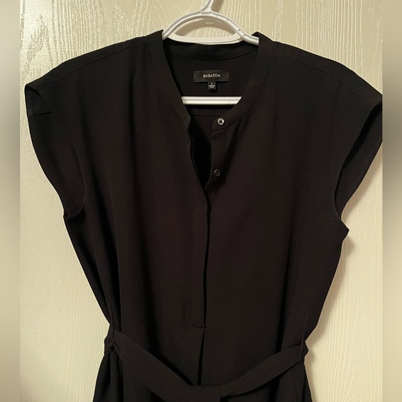 Babaton by Aritzia black belted shirtdress size small - Picture 3 of 9